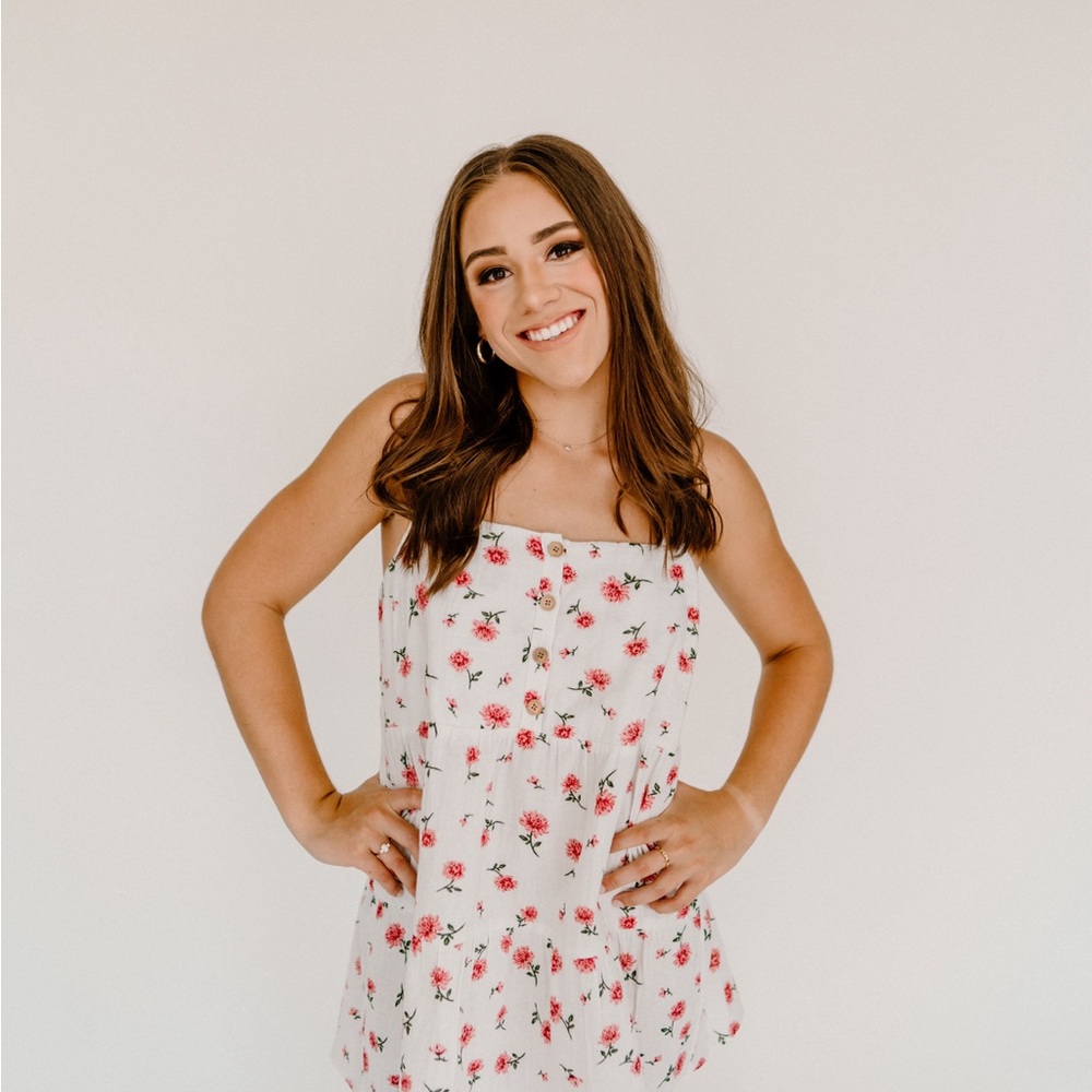SHOW ME YOUR MUMU Floral White Mini Dress